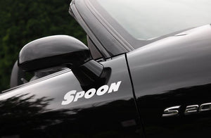 SPOON SPORTS Team Sticker Black (300mm)