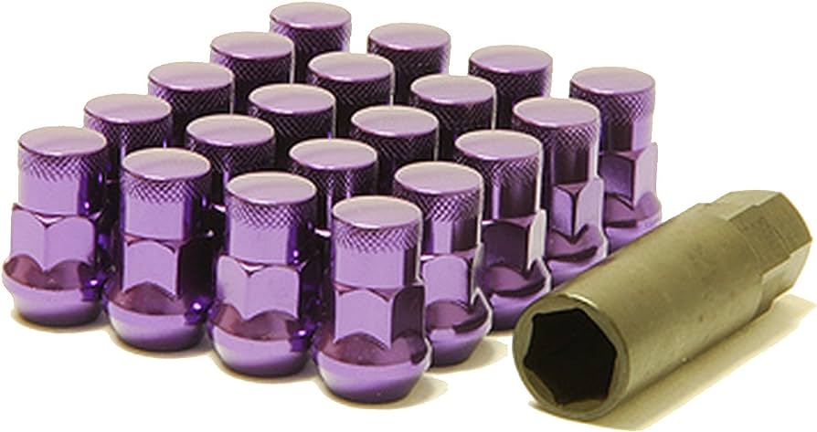 Wheel Mate Muteki SR35 Close End Lug Nuts w/ Lock Set - Purple 12x1.5 35mm