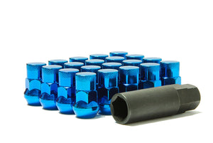 Muteki SR35 Close End Lug Nuts w/ Lock Set - Blue 12x1.25 35mm