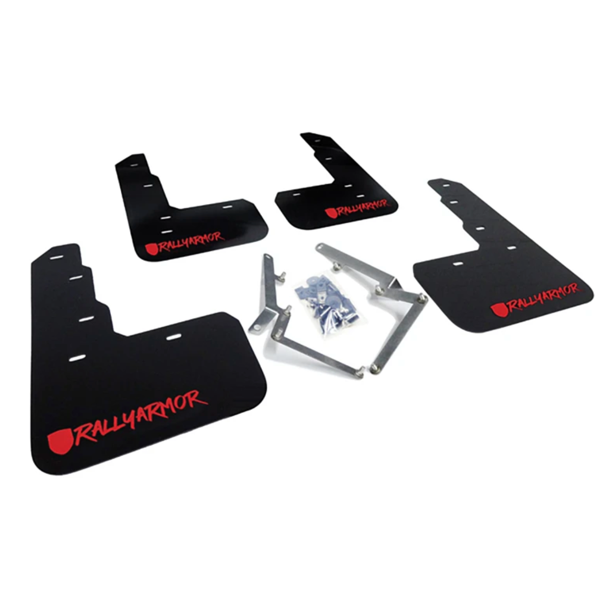 Rally Armor 17+ Honda Civic Type R UR Black Mud Flap w/ Red Logo and Altered Font