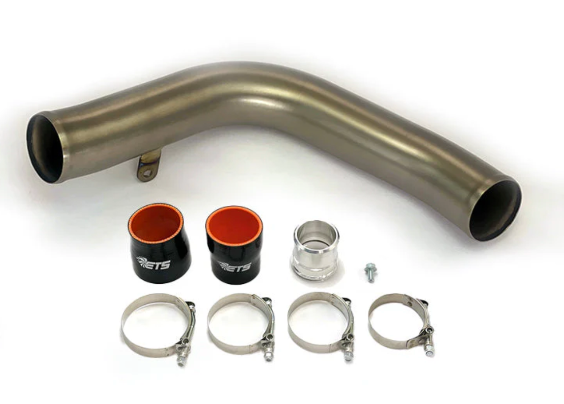 ETS Titanium Top Mount Charge Pipe Brushed Finish Subaru WRX 2022+