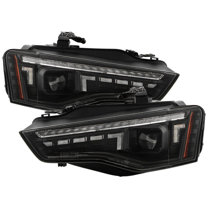 Spyder 13-17 Audi A5 HID Model Only Projector Headlights - Black (PRO-YD-AA513HIDSI-SEQGR-BK)