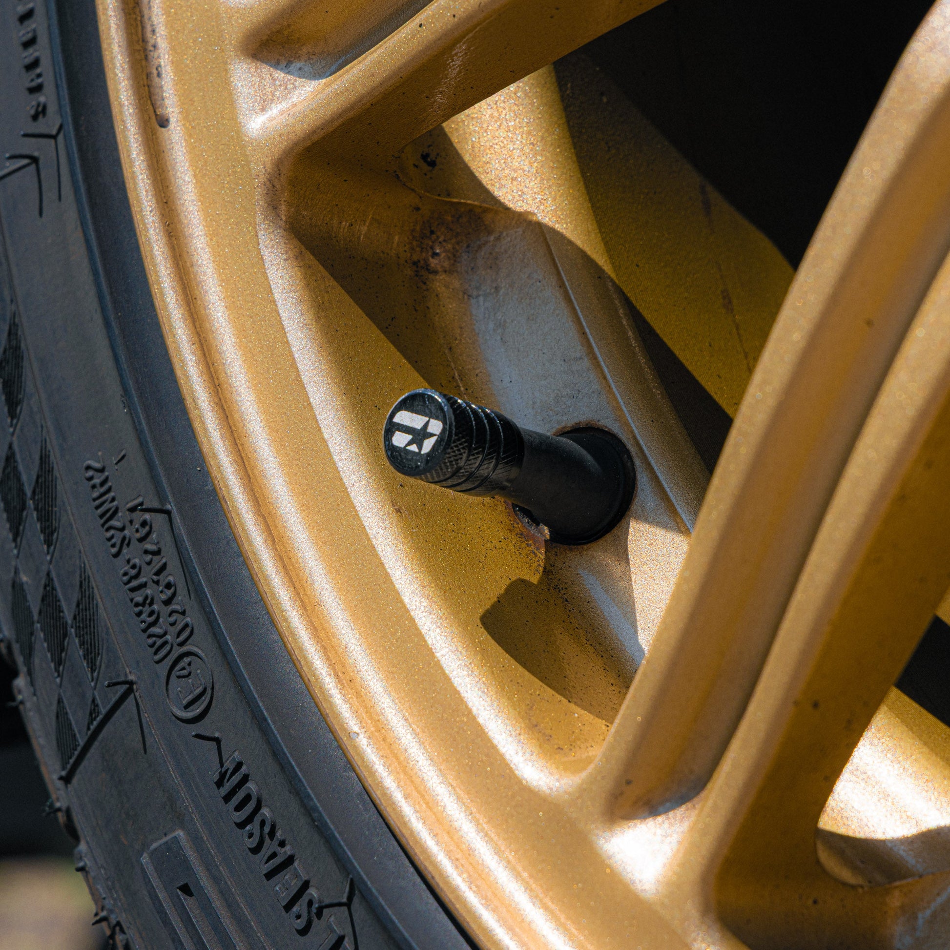 Overtake Aluminum Valve Stem Caps - Universal Black