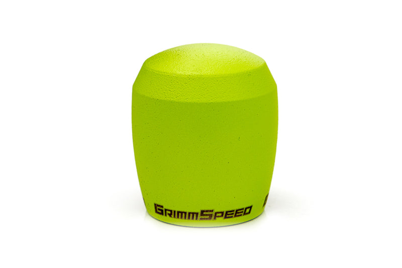 GrimmSpeed Stubby Shift Knob Stainless Steel - Subaru 5 and 6 Speed Manual Transmission - Neon Green