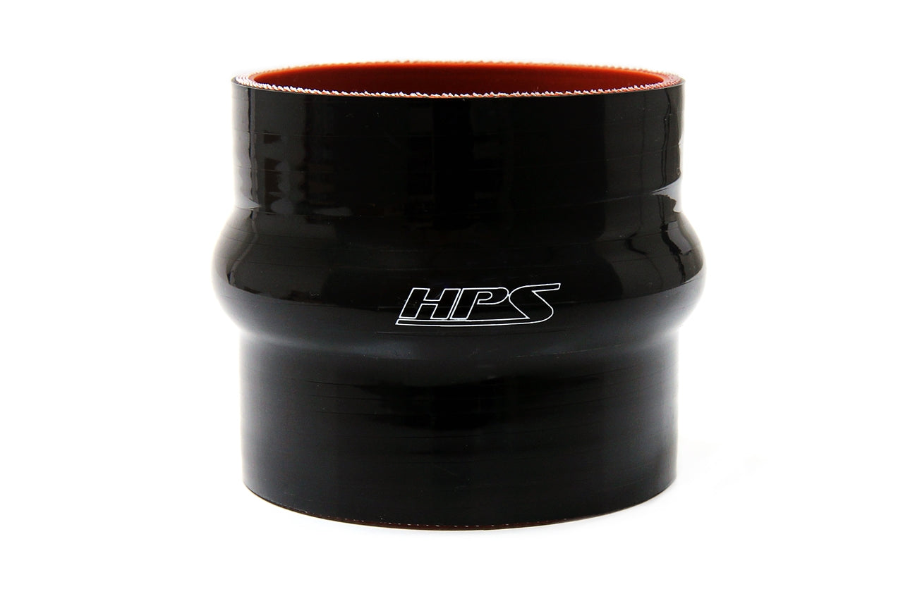 HPS 3" ID , 3" Long High Temp 4-ply Reinforced Silicone Hump Coupler Hose Black (76mm ID , 76mm Length)