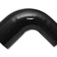 Vibrant 4 Ply Reinforced Silicone 90 degree Transition Elbow - 2.75in I.D. x 3in I.D. (BLACK)