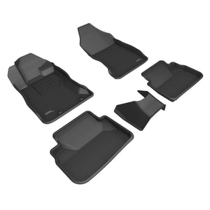 3D Maxpider Kagu Front and Rear Black Floor Liners 2022-2023 Subaru WRX
