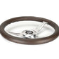 NRG Classic Wood Grain Wheel - 350mm 3 Chrome Silver Spokes Oak Color Wood