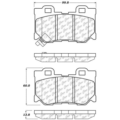 StopTech Street Touring G37 Rear Brake Pads 2009-2021 Nissan 370Z / G37 / Q50 / Q60