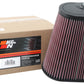 K&N Universal Clamp-On Air Filter 3-1/8in Dual FLG  8-7/8in X 5-3/16 B 6-1/4in X 4IN T, 9inH W/STUD