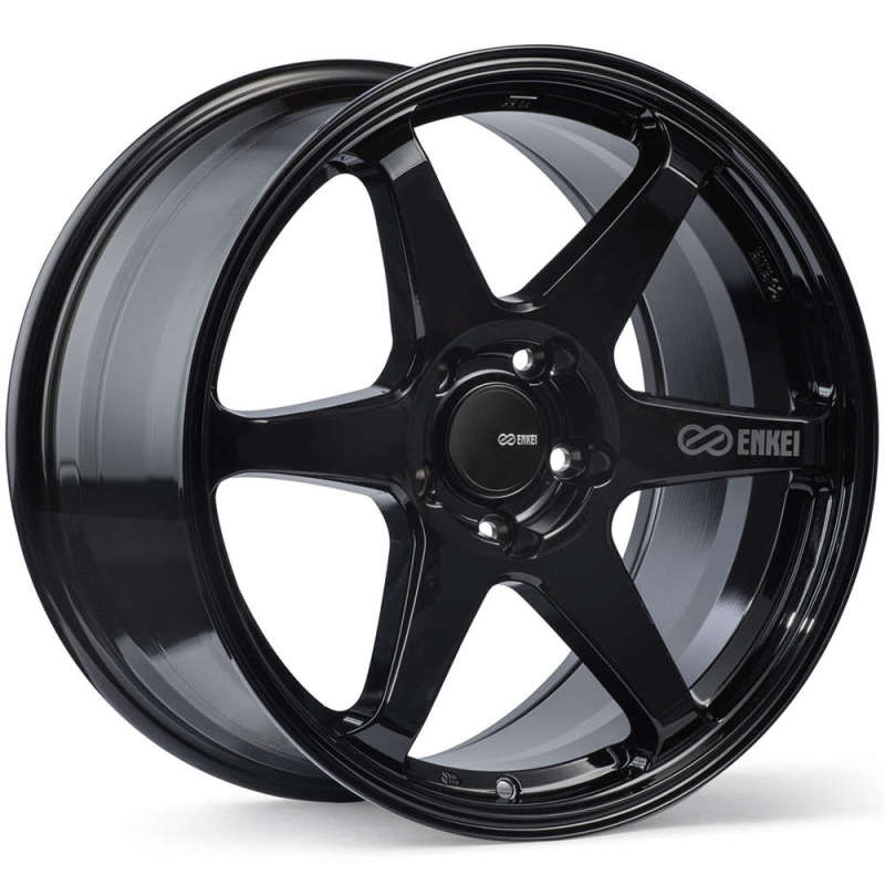 Enkei T6R 17x8 40mm Offset 5x114.3 Bolt Pattern 72.6 Bore Gloss Black Wheel