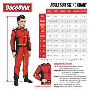 RaceQuip Black Chevron-5 Suit SFI-5 - 3XL