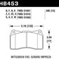 Hawk 03-06 Evo / 04-09 STi / 09-10 Genesis Coupe (Track) / 2010 Camaro SS DTC-70 Race Front Brake Pa