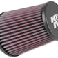 K&N Universal Rubber Filter 3in Flg 4-1/2inch OD B / 2-1/4inch H - Black Top