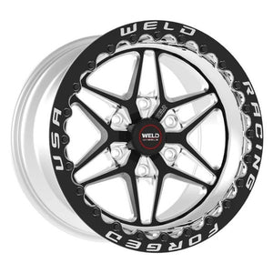 Weld S81 17x10 / 5x4.75 BP/ 7.2in. BS (43mm Offset) Black Wheel 3.18 ID (High Pad) - Single Beadlock