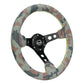 NRG Reinforced Steering Wheel (320mm) Sport/Suede Steering Wheel w/ Camo Pattern & Green Stiching