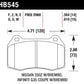 Hawk 03-07 G35/350z/03-06 Sentra Spec V w/ Brembo HPS Street Front Brake Pads