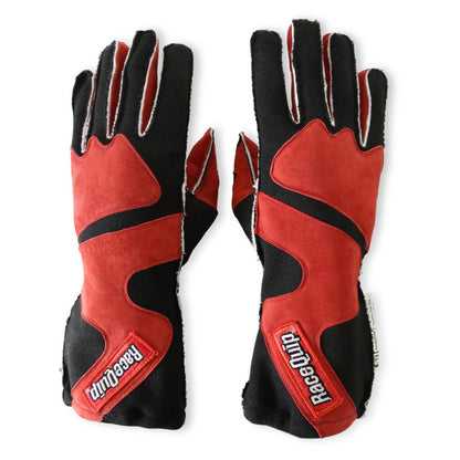 RaceQuip SFI-5 Red/Black Large Outseam w/ Closure Glove