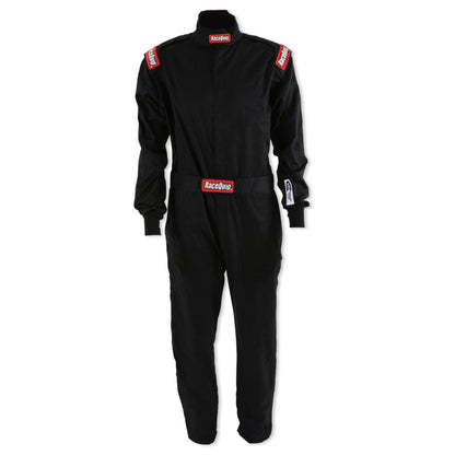 RaceQuip Black Chevron-1 Suit - SFI-1 Medium