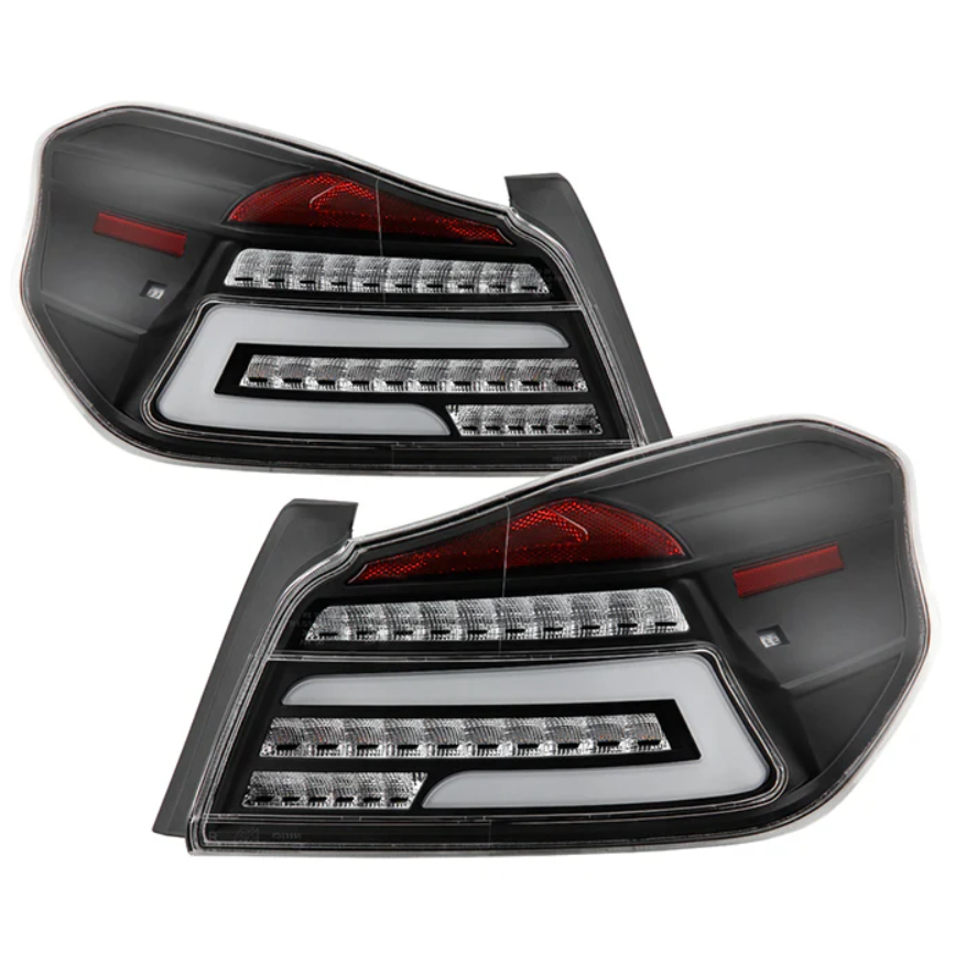 Spyder Light Bar LED Tail Lights - Black 2015-2021 Subaru WRX / 2015-2021 STI