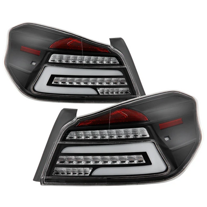 Spyder Light Bar LED Tail Lights - Black 2015-2021 Subaru WRX / 2015-2021 STI