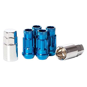 Muteki SR48 Open End Locking Lug Nut Set of 4 - Blue 12x1.25 48mm