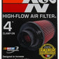 K&N Universal Air Filter (4in. Flange / 6in. Base OD / 4-5/8in. Top OD / 6in. Height)