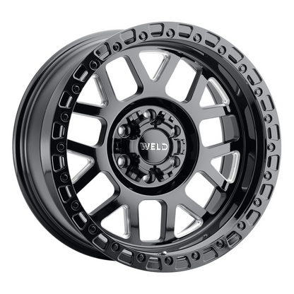 Weld Off-Road 20x9 Cinch Beadlock 6x135 / 6x139.7 / ET 00 / BS 4.50 / Gloss BLK MIL / BLK Ring 106.1