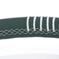 NRG Steering Wheel 1.5in Dish 350mm Black Perforated Leather - Emerald Stitching - Reinforced Spoke