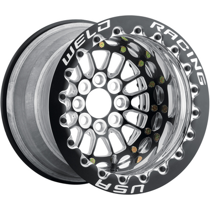 Weld Tuner Import 15x8 / 4x100mm BP / 5in. BS Black CTR Black Single Beadlock MT