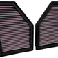 K&N 2020 BMW M550i 4.4L V8 Replacement Air Filter (2 Per Box)