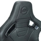 NRG Omega Reclinable Racing Seat (Pair) Black with Black Carbon Vinyl Back