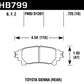 Hawk 14-16 Toyota Highlander Performance Ceramic Street Rear Brake Pads