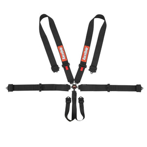 RaceQuip Black SFI CAMLOCK 6pt PU Lap Seat Belt
