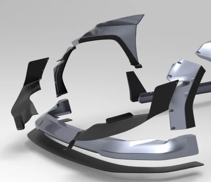 Rocket Bunny x Pandem V1 Front Bumper Canard Set 2020-2025 Toyota GR Yaris (For use w/ V1 Widebody Kit)