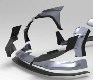 Rocket Bunny x Pandem V1 Front Bumper Canard Set 2020-2025 Toyota GR Yaris (For use w/ V1 Widebody Kit)