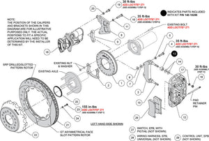 Wilwood kit rear EPB XRS4R big ford new style 2.50 offset 14.00 rotor SRP