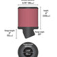 K&N Filter Universal Rubber Round Straight Filter 20 Deg Angled 2-7/16in Flange 3-3/4in OD 4in H