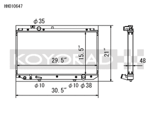 Koyo 97-05 Toyota Aristo / Lexus GS300 Radiator
