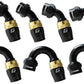 GReddy AN16 90 Degree Swivel Hose End - Black/Gold Anodized