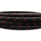 Vibrant -10 AN Two-Tone Black/Red Nylon Braided Flex Hose (10 foot roll)