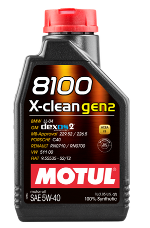 Motul 1L Synthetic Engine Oil 8100 X-CLEAN Gen 2 5W40