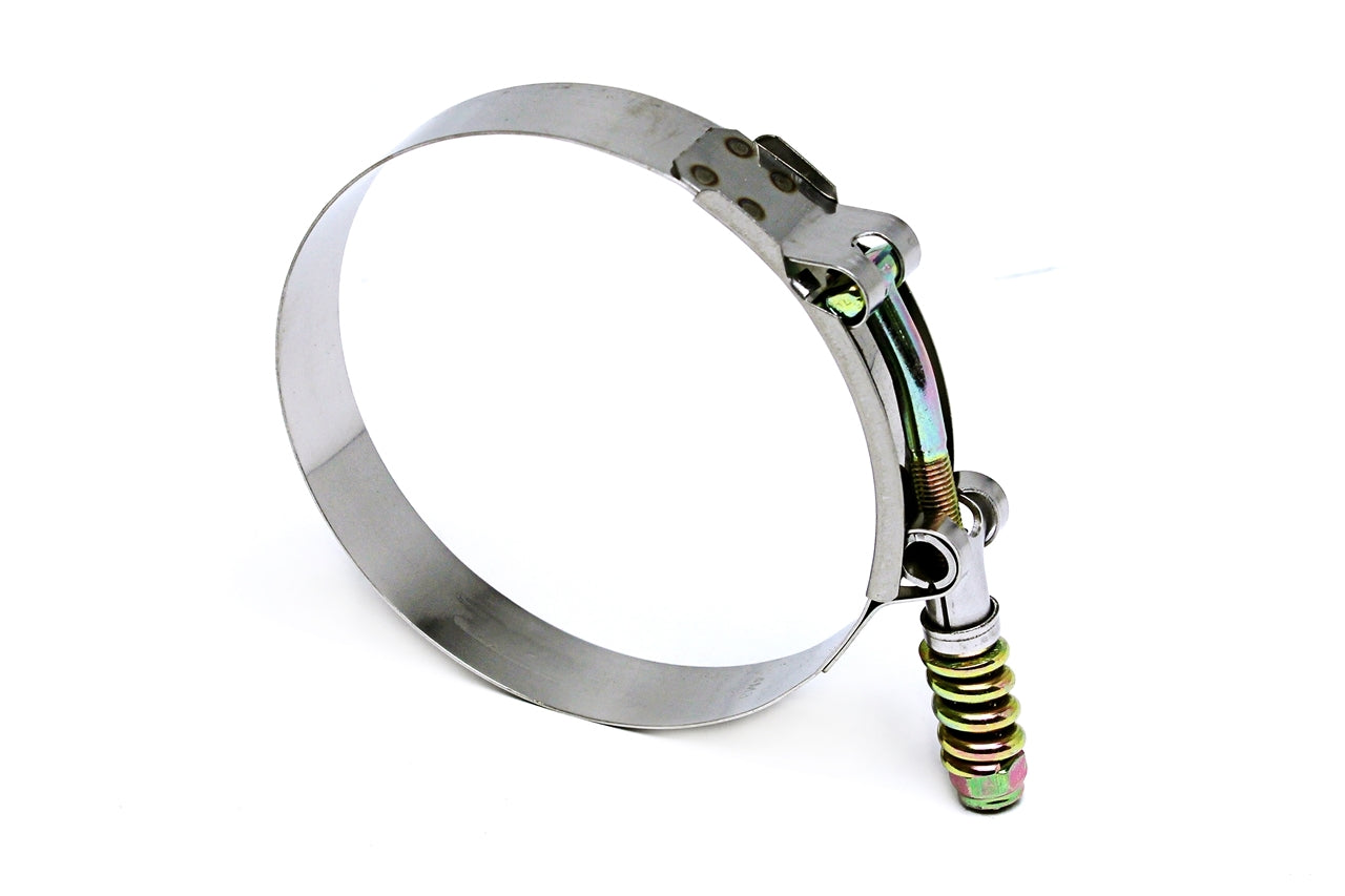 HPS Stainless Steel Spring Loaded T-Bolt Clamp Size 84 for 3.25" ID hose - Effective Size: 3.5"-3.82"