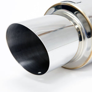 BLOX Racing 60.5mm Street Muffler - Angled Tip