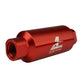 Aeromotive In-Line Filter - AN-10 size - 40 Micron SS Element - Red Anodize Finish