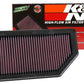 K&N Replacement Air Filter 10.625in O/S Length x 5.75in O/S Width x 1in Height