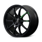 Gram Lights 57NR LIMITED II 18x7.5 +45 5-114.3 Semigloss Black Wheel w/ Black Cap/Stickers/Air Valve