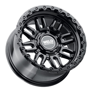 Weld Off-Road Swift 17x9in - 8x180 BP - ET-12 - 124.3mm CB - Gloss Black Wheel & Ring