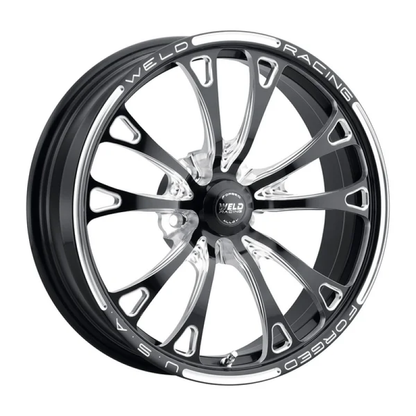 Weld V-Series 1-Piece 17x4.5 / 5x120 BP / 2.25in BS Gloss Black Milled Wheel