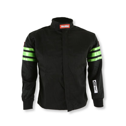 RaceQuip Green Trim SFI-1 JR. Jacket - Kids Small